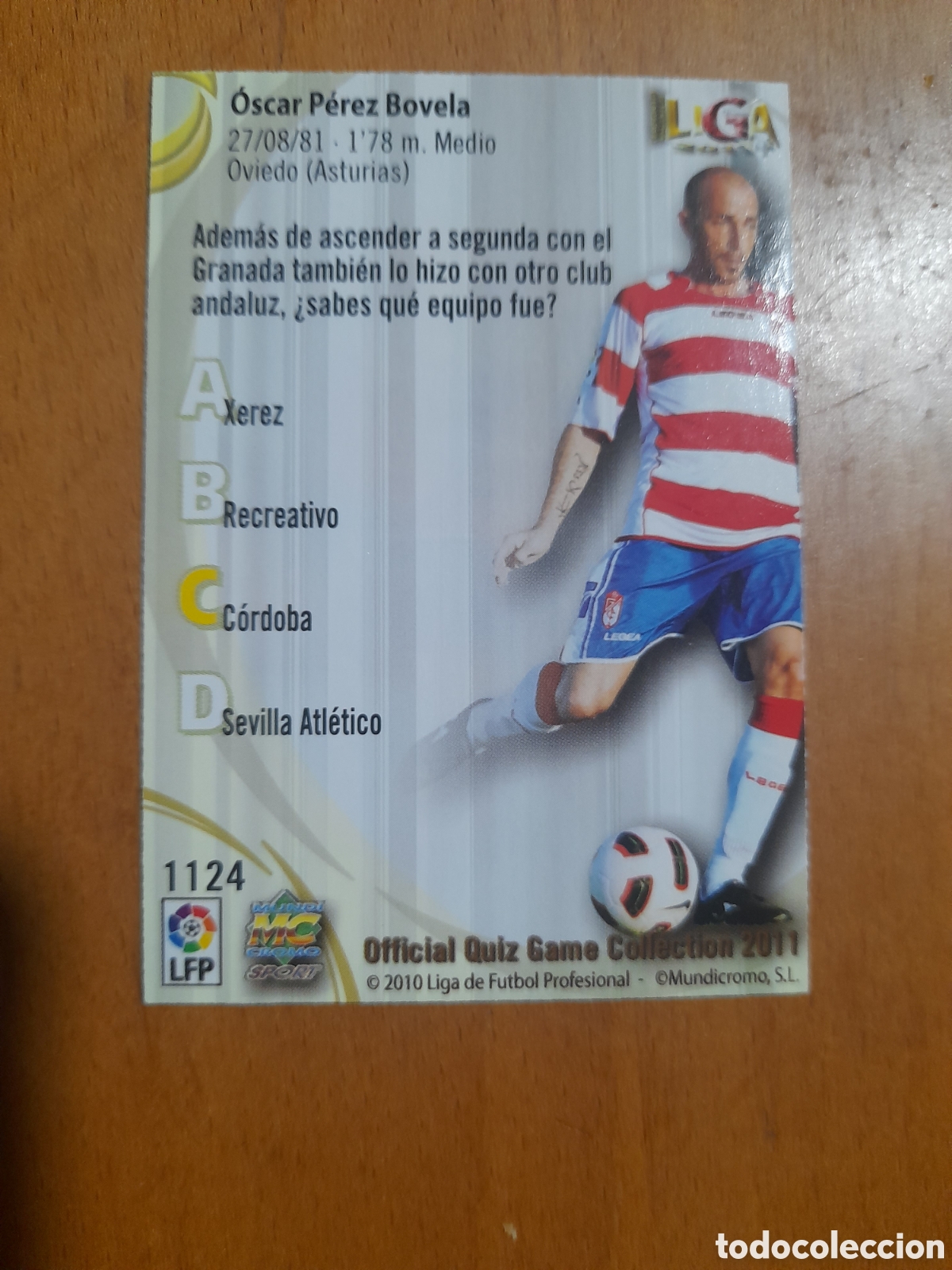 Figurine di Calcio: N&deg;1124 Oscar P&eacute;rez Mundicromo 2010/2011