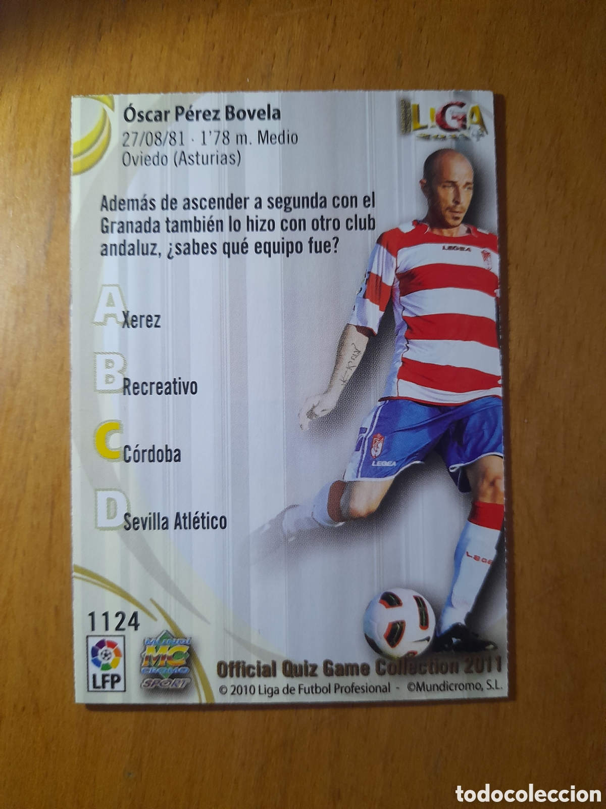 Figurine di Calcio: N&deg;1124 Oscar P&eacute;rez Mundicromo 2010/2011