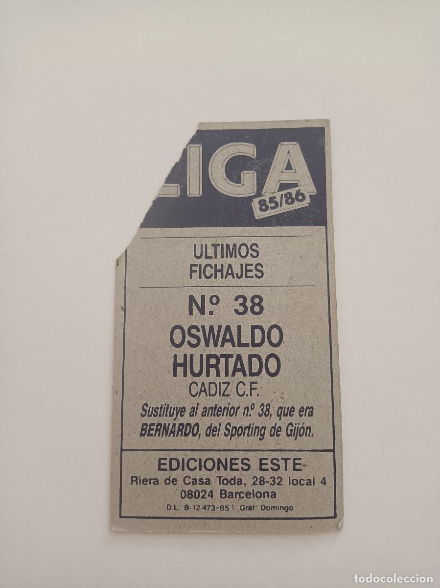 Cromos de f&uacute;tbol: CROMO MENCHACA EDICIONES ESTE 85/86 - Foto 2
