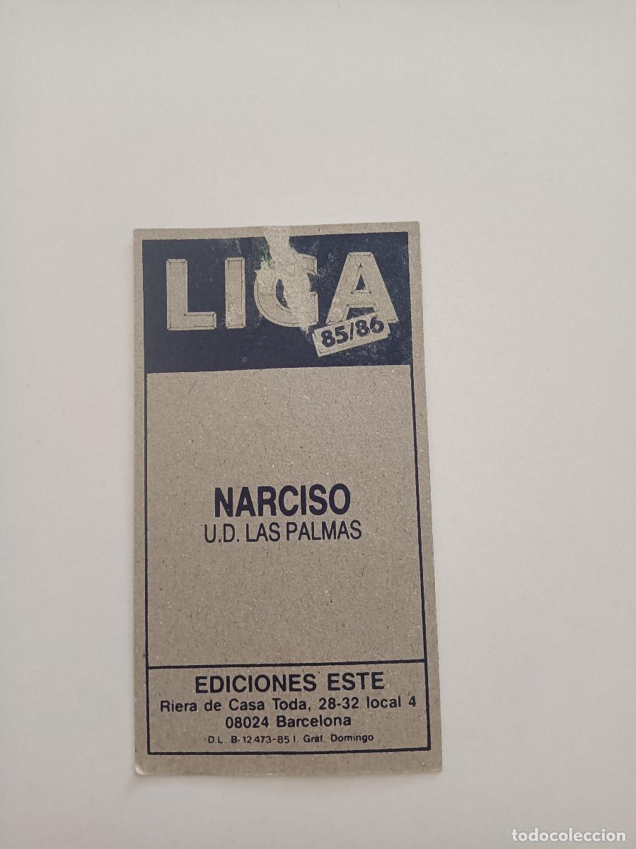Cromos de f&uacute;tbol: CROMO NARCISO EDICIONES ESTE 85/86 - Foto 2