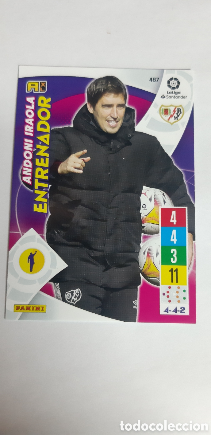 Football Stickers: CROMO PANINI ADRENALYN 2021 2022 21 22 N&ordm;487 ENTRENADOR IRAOLA RAYO VALLECANO