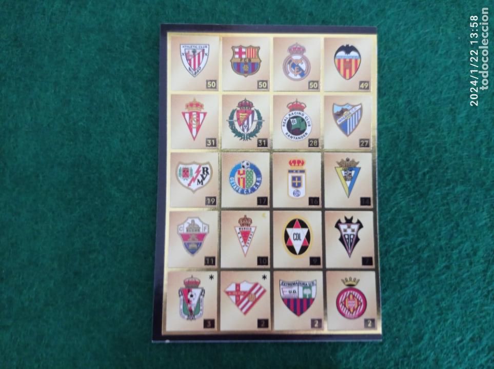 Cromos de F&uacute;tbol: 4 (la isla del tesoro) liga este 2021 2022 21 22 nuevo sin pegar