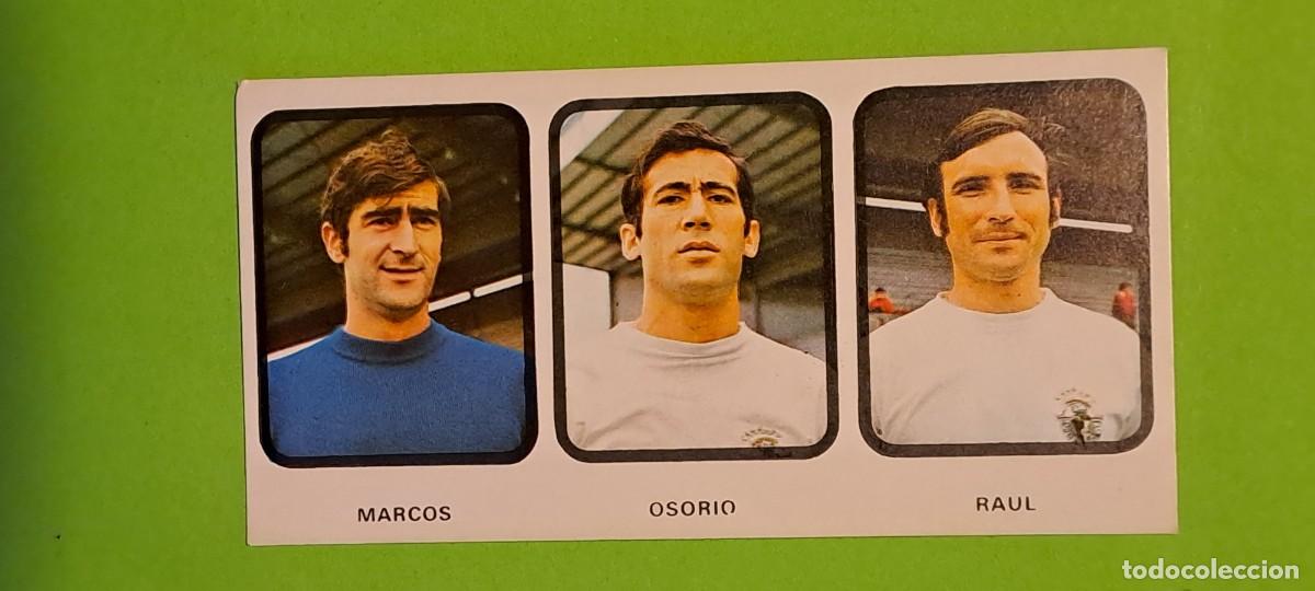 Fu&szlig;ball-Sticker: 249 MARCOS-OSORIO-RAUL RUIZ ROMERO 73 74 1973 1974 RECUPERADO
