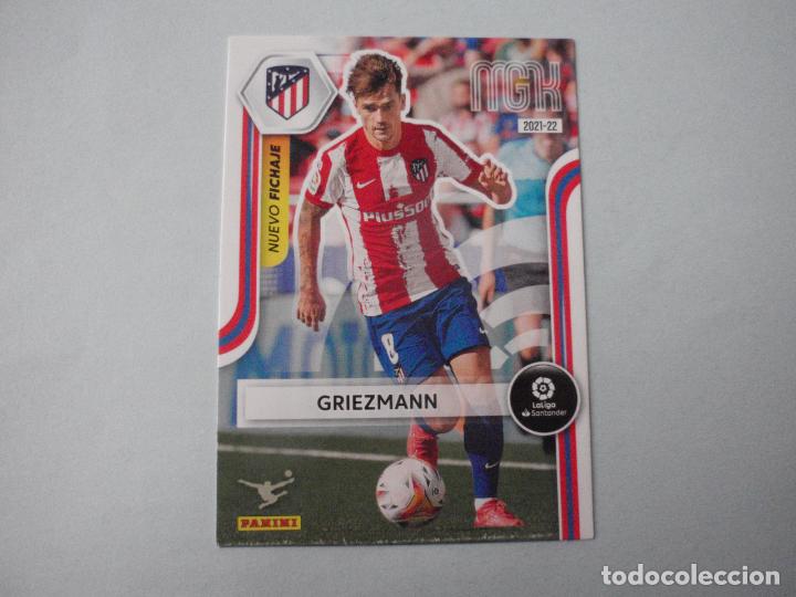 Cromos de F&uacute;tbol: Cromo Ficha NUEVO FICHAJE 495 GRIEZMANN. Trading card MGK Megacracks LA LIGA 2021 2022 Panini