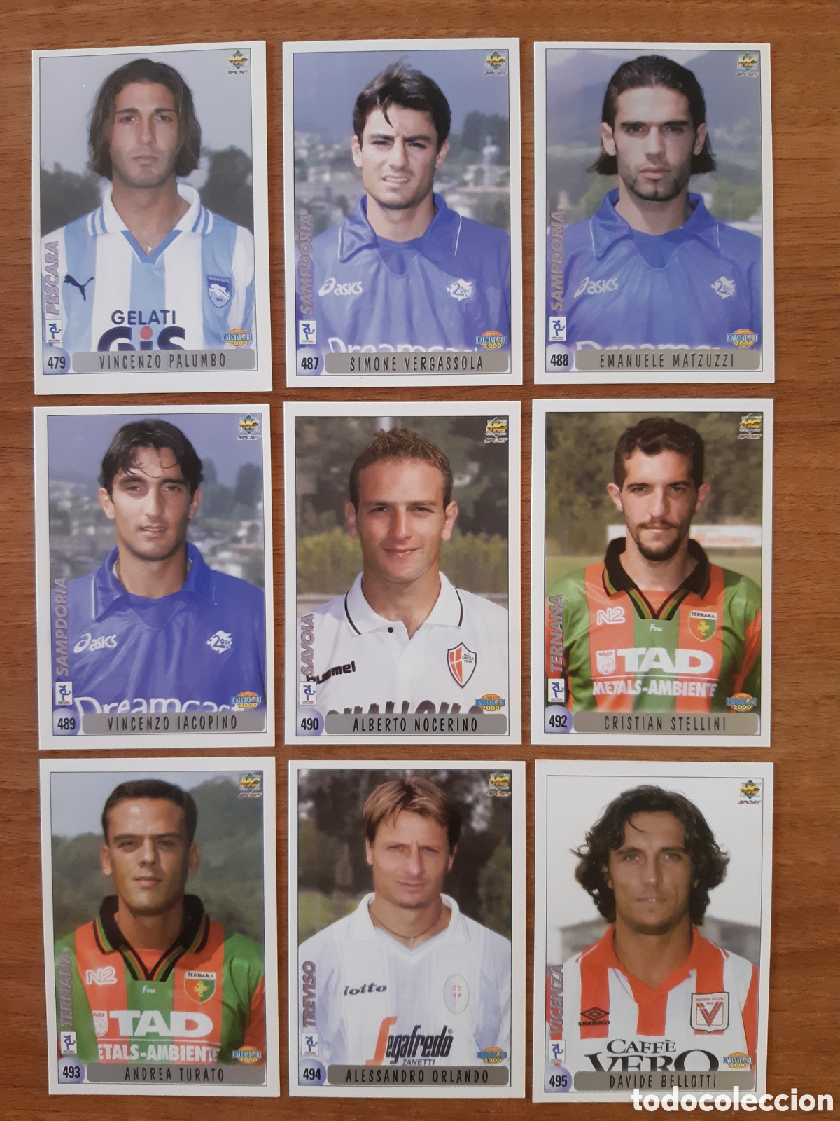 Football Stickers: Lote 9 Cromos fichajes &Uacute;ltima Hora SERIE A y B ITALIA CALCIATORI 2000 99-00 MUNDICROMO