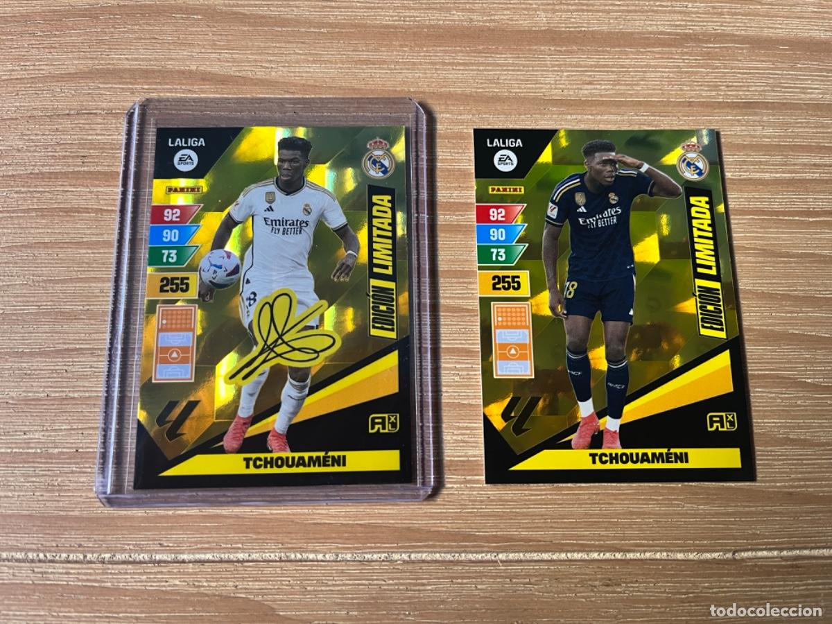 Football Stickers: CROMO ADRENALYN 2023-24. 23-24 LOTE TCHOUAMENI FIRMADA Y SIN FIRMAR (c&oacute;digo sin activar )