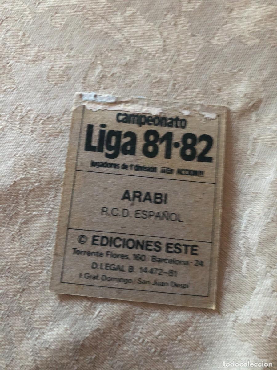Cromos de f&uacute;tbol: ARABI ESPA&Ntilde;OL 1981 1982 EDICIONES ESTE 81 82 - Foto 2