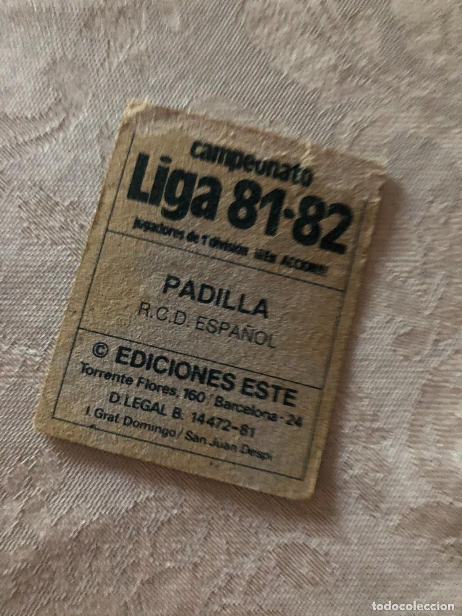 Cromos de f&uacute;tbol: PADILLA ESPA&Ntilde;OL 1981 1982 EDICIONES ESTE 81 82 - Foto 2