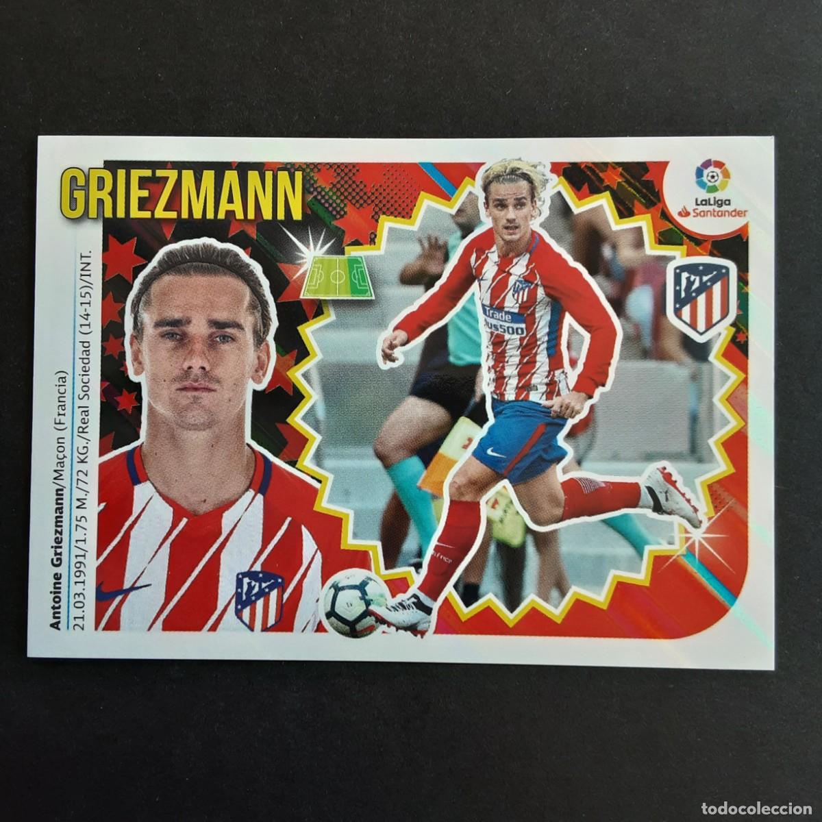 Cromos de F&uacute;tbol: CROMO LIGA 2018 2019 18 19 COLECCIONES ESTE PANINI N&ordm;15 GRIEZMANN-AT.MADRID NUNCA PEGADO