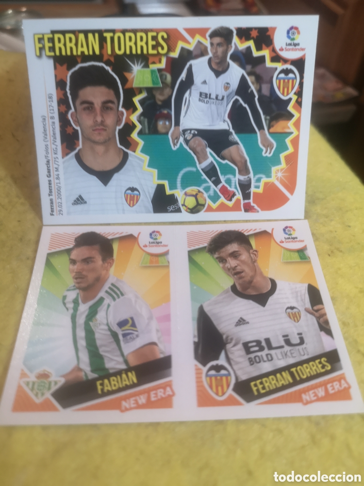 Cromos de f&uacute;tbol: LIGA ESTE 2018 2019 FERRAN TORRES - 14B ROOKIE + NEW ERA VALENCIA