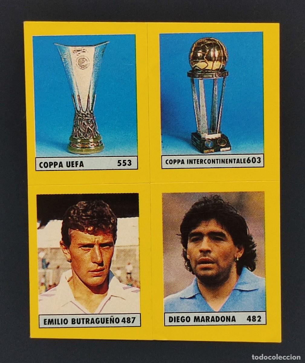 Cromos de F&uacute;tbol: Cromo Maradona - Butragueno Fratelli Vallardi &rdquo;Il Grande Calcio '91&rdquo; 482 - 487