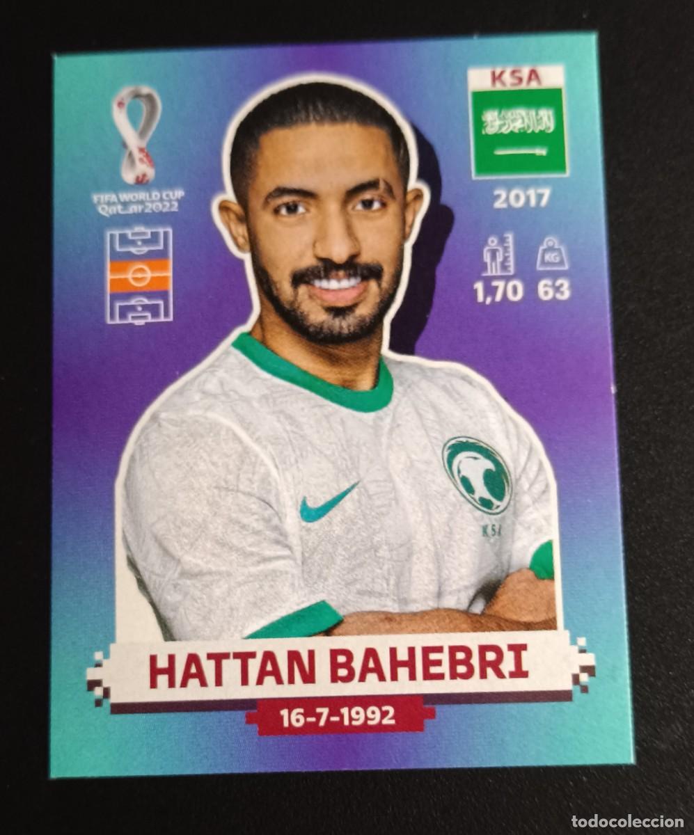 Figurine di Calcio: KSA15 HATTAN BAHEBRI ARABIA SAUDI KSA 15 STICKER PANINI MUNDIAL 2022 WORLD CUP QATAR COPA MUNDO