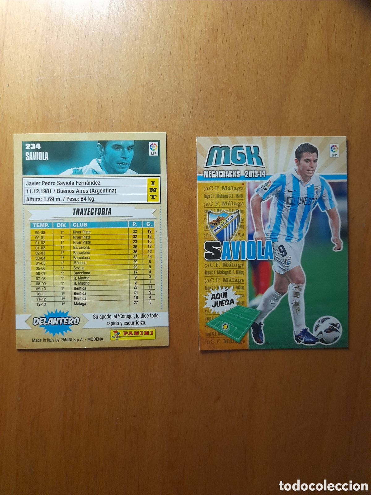 Cromos de f&uacute;tbol: N&deg;234 Saviola Megacracks 2013/2014 - Foto 1