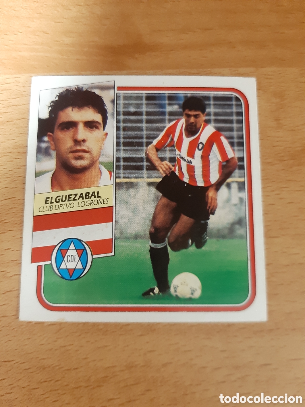 Cromos de f&uacute;tbol: FICHAJE 19 ELGUEZABAL.. LOGRO&Ntilde;ES.. SIN PEGAR ESTE 89 90 - Foto 1