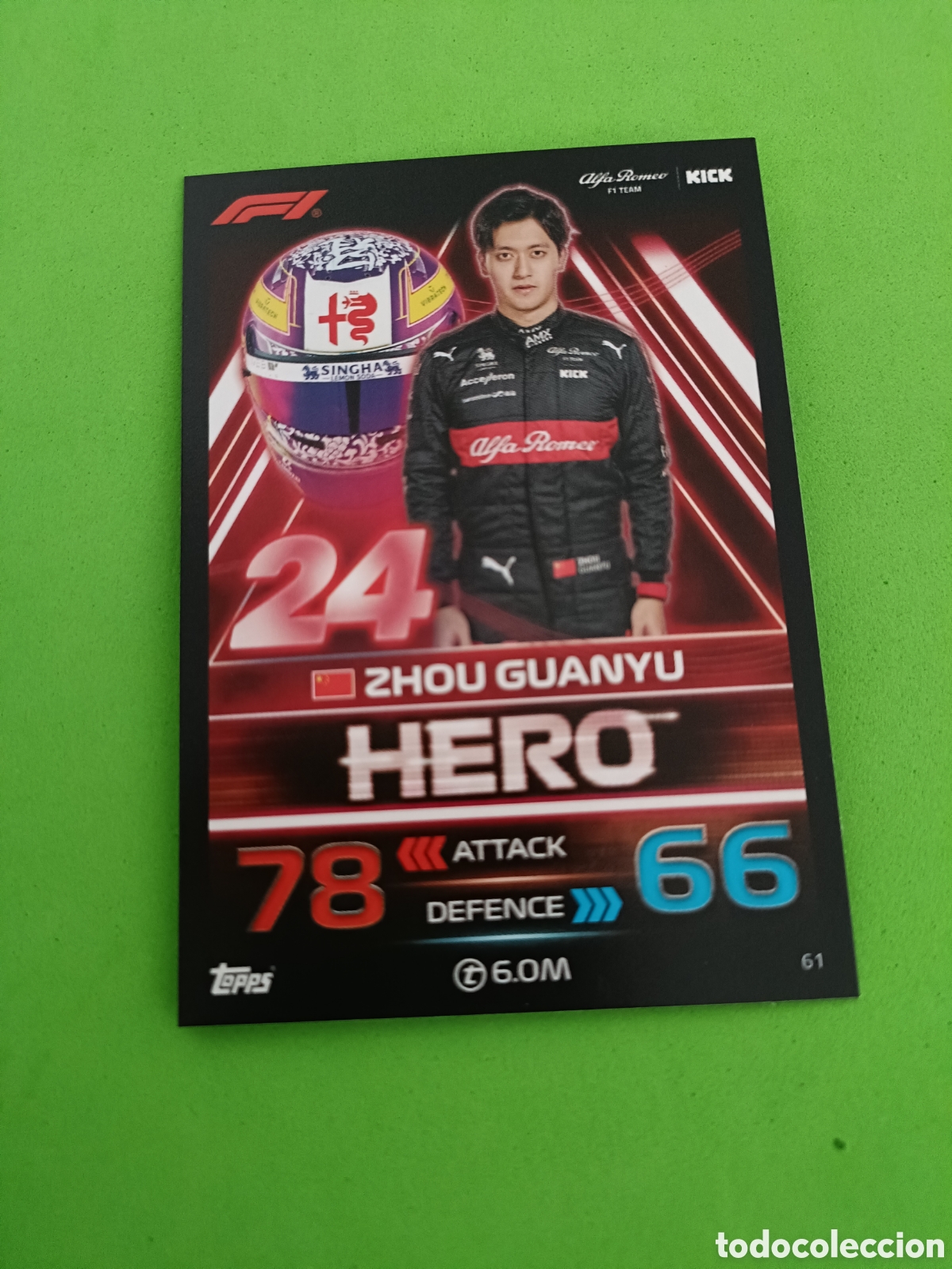Cromos de F&uacute;tbol: TOPPS FORMULA 1 F1 TURBO MATCH ATTAX 2023 - 61 Guanyu