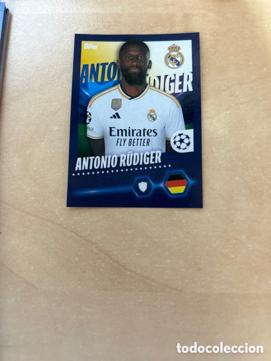 Cartes &agrave; collectionner de Football: Rudiger 413 Real Madrid Topps Stickers 23 24 UEFA Champions League 2023 2024 23/24 2023/24
