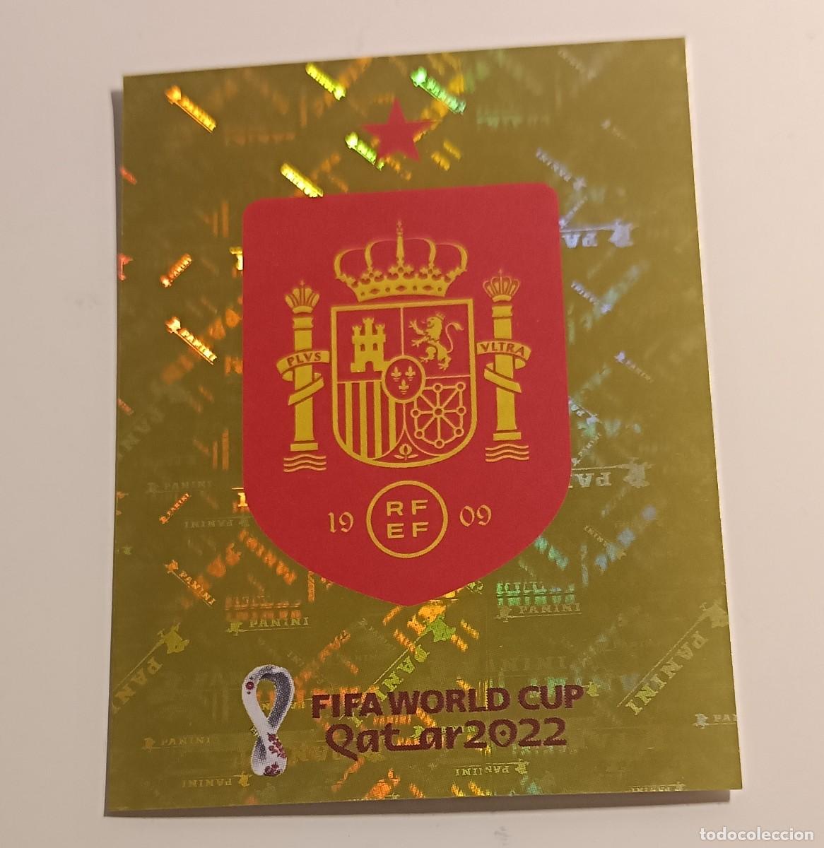 Cromos de f&uacute;tbol: CROMO ESP 2 LOGO ESCUDO ESPA&Ntilde;A FIFA WORLD CUP MUNDIAL QATAR 2022 22 STICKER PANINI