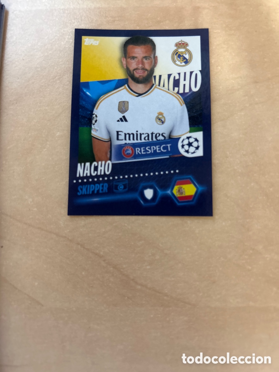 Cromos de f&uacute;tbol: Nacho 414 Real Madrid Topps Stickers 23 24 UEFA Champions League 2023 2024 23/24 2023/24