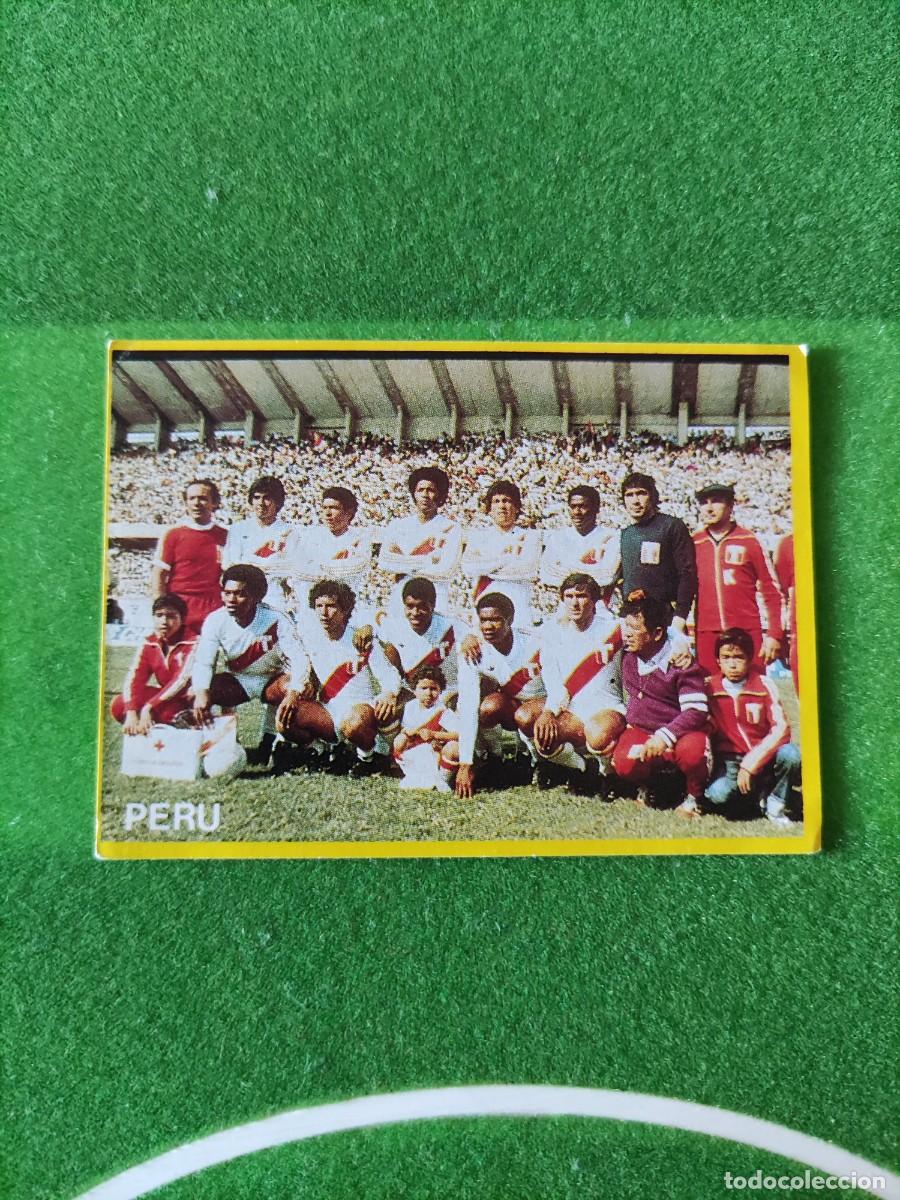 Cromos de F&uacute;tbol: Per&uacute; n&deg; 43 Futbol en acci&oacute;n Mundial 82 Danone Nunca Pegado