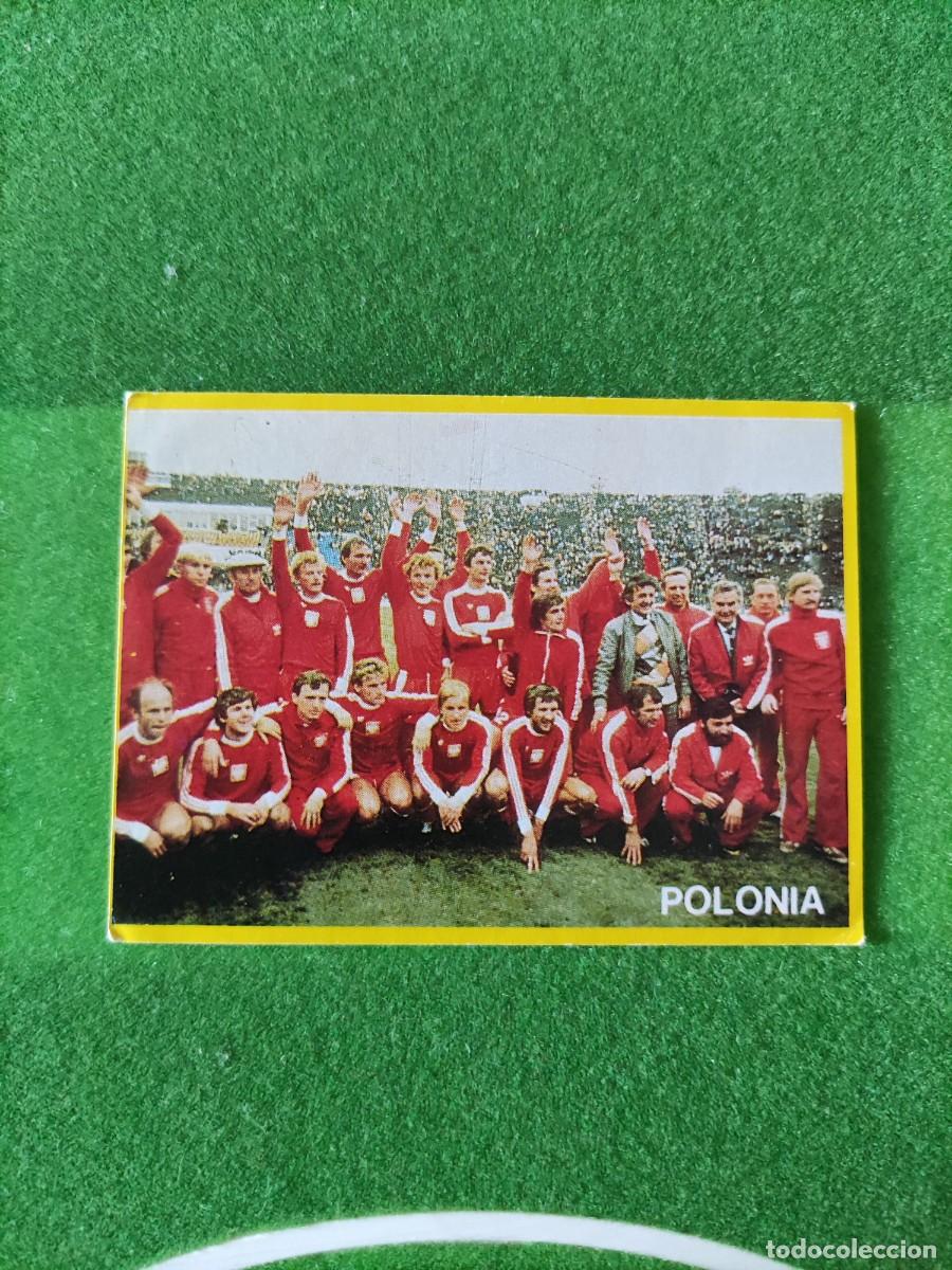 Cromos de F&uacute;tbol: Polonia n&deg; 41 Futbol en acci&oacute;n Mundial 82 Danone Nunca Pegado