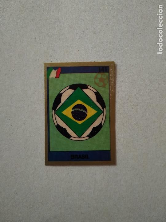 Figurine di Calcio: 141 ESCUDO BANDERA BRASIL CROMO FUTBOL MUNDIAL 1990 REYAUCA WORLD CUP COPA MUNDO