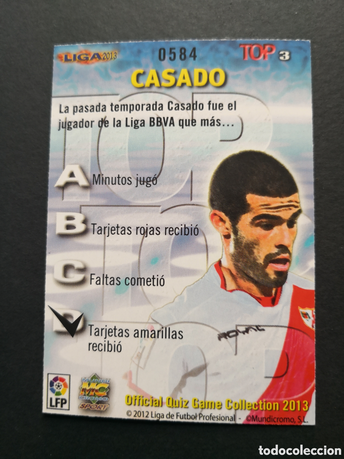 Cromos de f&uacute;tbol: 584 morado CASADO RAYO VALLECANO - Foto 2