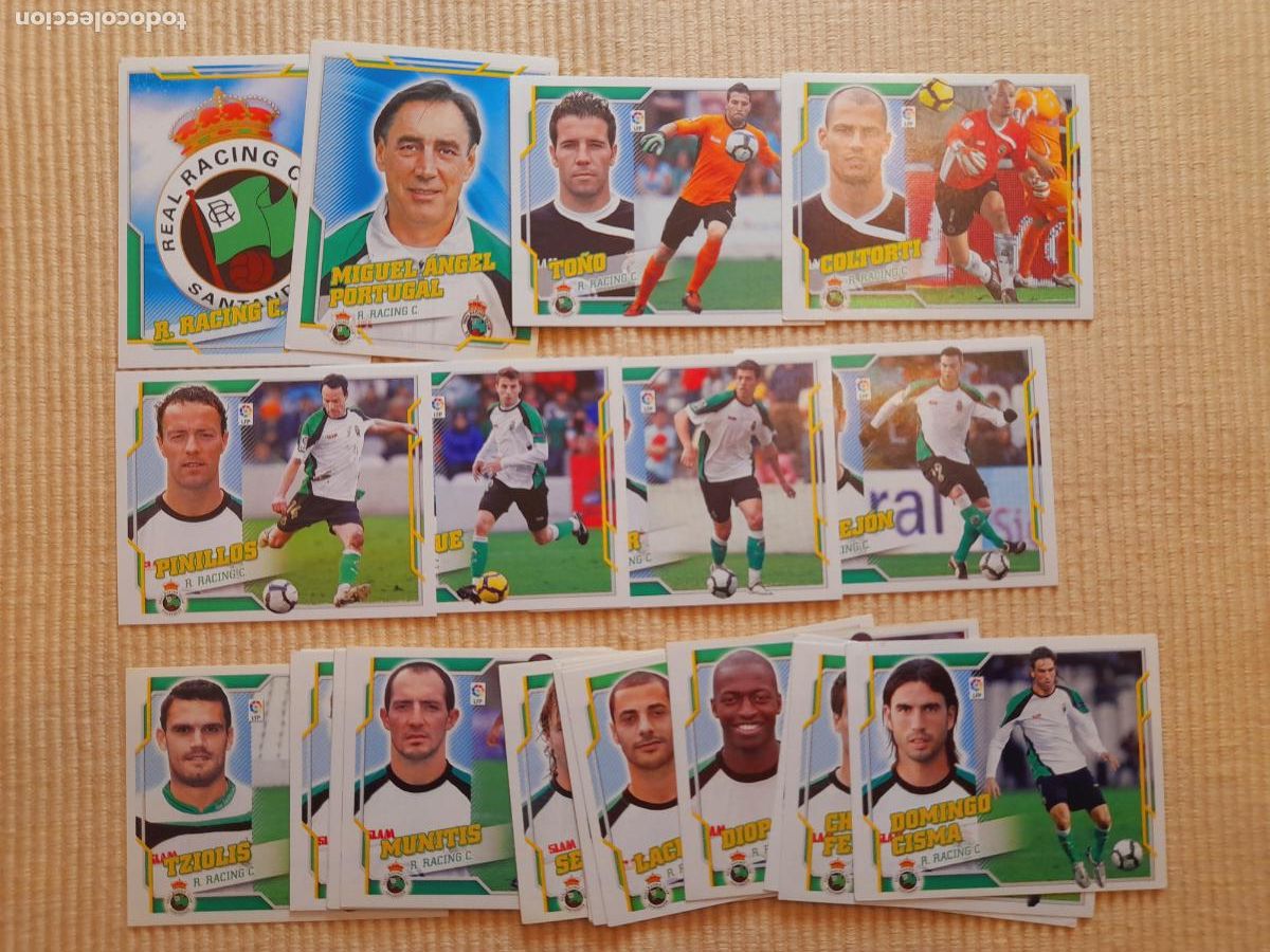 Football Stickers: LOTE 24 CROMOS DIFERENTES RACING SANTANDER LIGA 10-11 2010 2011 ALBUM ESTE