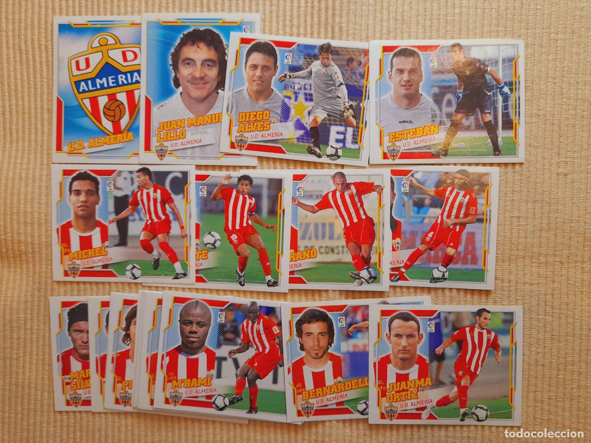 Football Stickers: LOTE 22 CROMOS DIFERENTES UD ALMERIA LIGA 10-11 2010 2011 ALBUM ESTE