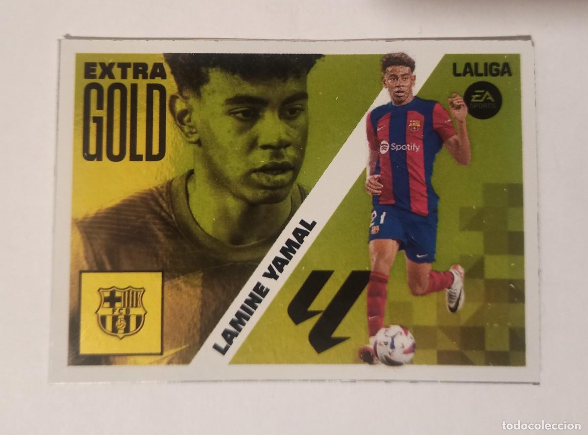 Cromos de F&uacute;tbol: ROOKIE CROMO EXTRA GOLD LAMINE YAMAL BARCELONA EDICI&Oacute;N LIMITADA BLANCO - LIGA ESTE 2023 2024 23 24