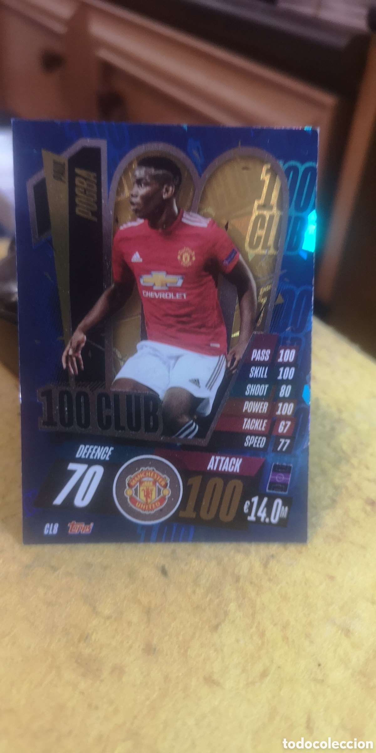 Cartes &agrave; collectionner de Football: MATCH ATTAX 2020 2021 CLUB 100 POGBA MANCHESTER UNITED