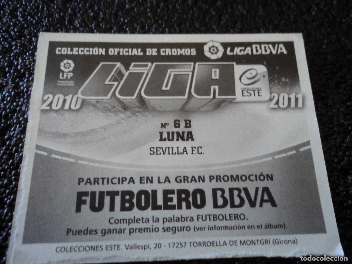 Cromos de f&uacute;tbol: LUNA SEVILLA ESTE 10 11 2010 2011 - Foto 2