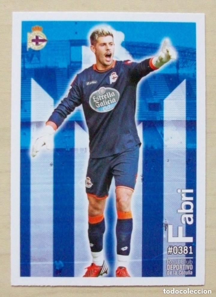 Cromos de f&uacute;tbol: 381 FABRI DEPORTIVO DE LA CORU&Ntilde;A FICHAS ALBUM MUNDICROMO 2015 2016 15 16