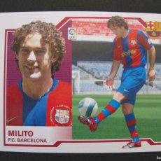 Cromos de Fútbol: MILITO (F.C. BARCELONA) - ÚLTIMOS FICHAJES Nº 12 - LIGA 07/08 - ESTE - NUNCA PEGADO - 2007-08