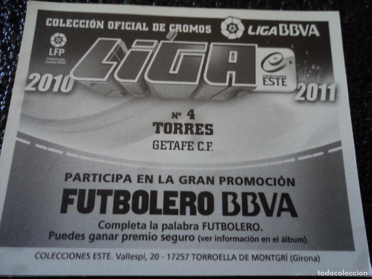 Cromos de f&uacute;tbol: TORRES 4 GETAFE ESTE 2010 2011 - Foto 2