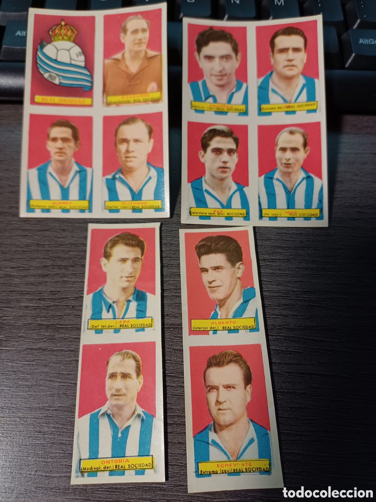Cromos de f&uacute;tbol: CROMOS FUTBOL, CAMPEONES 1953, EQUIPO REAL SOCIEDAD COMPLETO, BRUGUERA, NUNCA PEGADOS