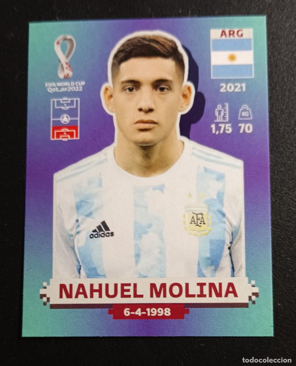 Cromos de F&uacute;tbol: ARG 6 NAHUEL MOLINA ARGENTINA STICKER PANINI MUNDIAL 2022 WORLD CUP QATAR COPA MUNDO