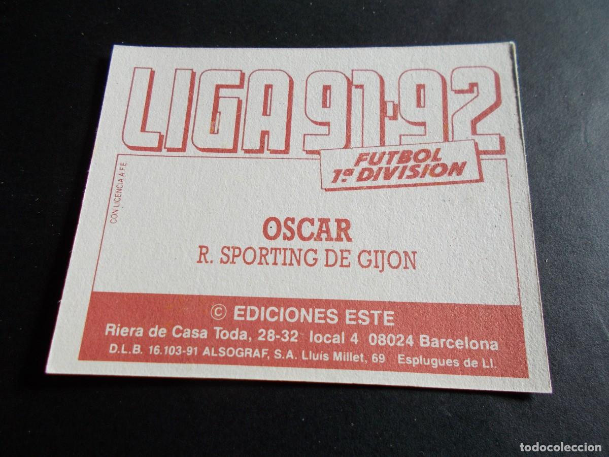 Cromos de f&uacute;tbol: ESTE 91-92 OSCAR SPORTING SIN PEGAR - Foto 2