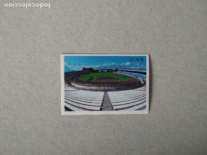 Fu&szlig;ball-Sticker: 27 CAMPO ESTADIO TECNOLOGICO CROMO FUTBOL MUNDIAL 1986 REYAUCA WORLD CUP COPA MUNDO