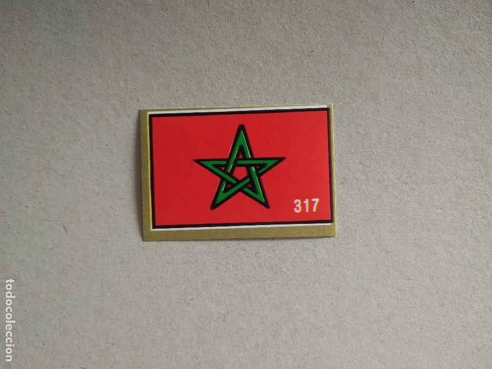 Cromos de f&uacute;tbol: 317 BANDERA MARRUECOS CROMO FUTBOL MUNDIAL 1986 REYAUCA WORLD CUP COPA MUNDO