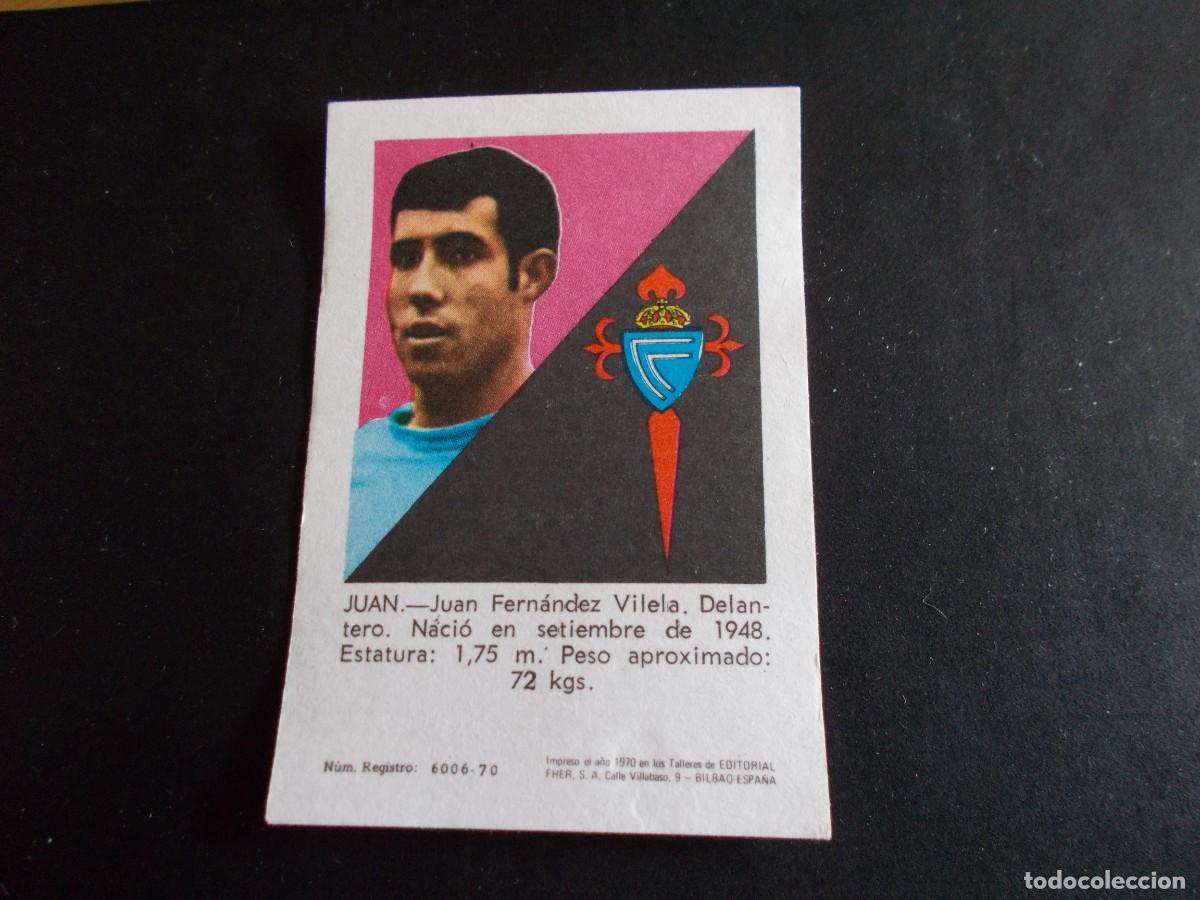 Cromos de f&uacute;tbol: FHER 1970 JUAN CELTA SIN PEGAR - Foto 2