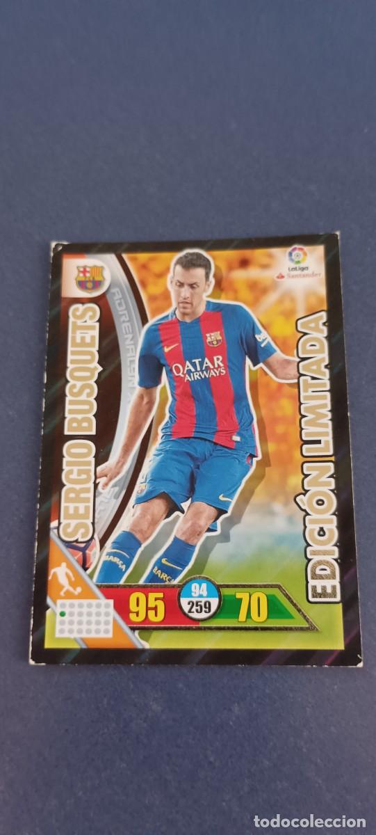 Cromos de f&uacute;tbol: SERGIO BUSQUETS EDICION LIMITADA 16-17 - Foto 1