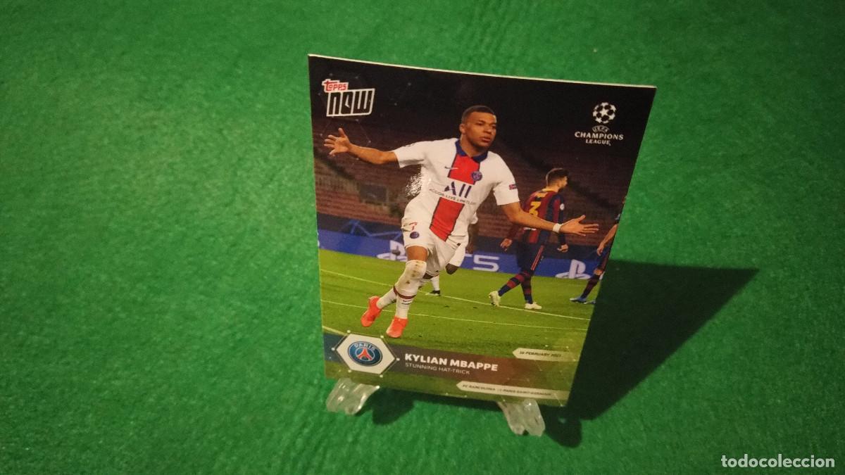 Cromos de f&uacute;tbol: Cromo de Mbappe en el PSG - Topps Now - Foto 1