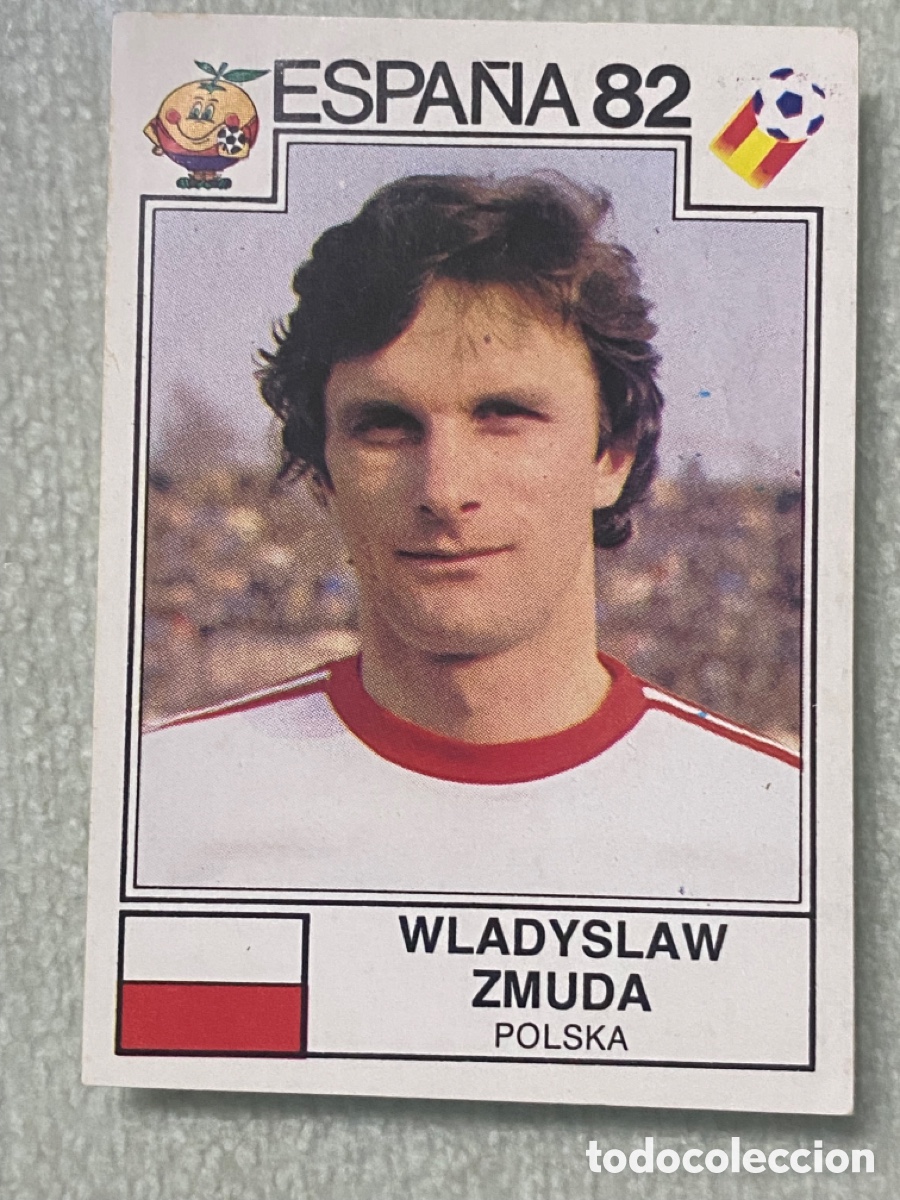 Football Stickers: ANTIGUO CROMO F&Uacute;TBOL MUNDIAL ESPA&Ntilde;A 82 WLADYSLAW ZMUDA 58