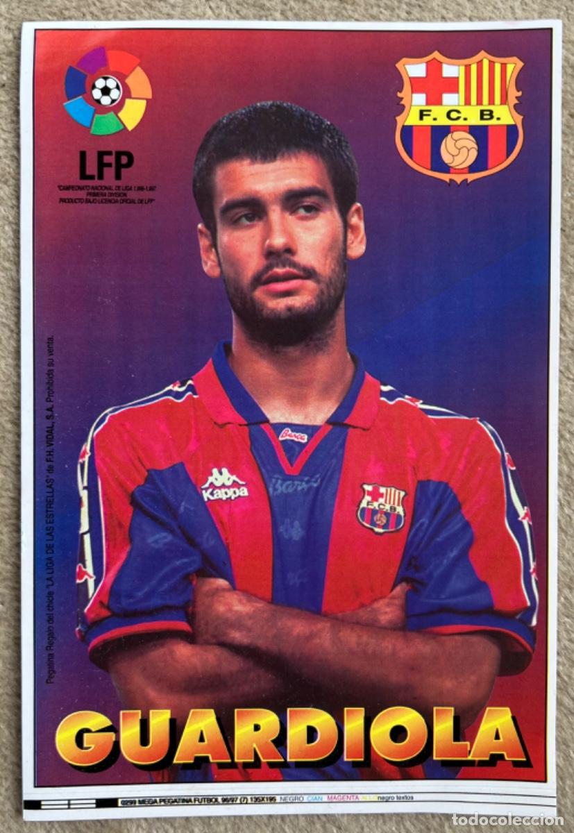 Cartes &agrave; collectionner de Football: Gran cromo de Guardiola (F&uacute;tbol Club Barcelona) -Chicle La Liga de las Estrellas 1996 - 1997