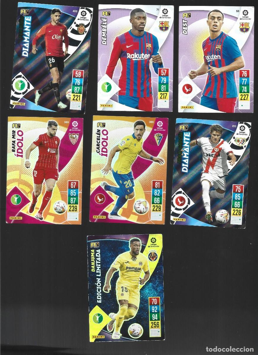 Cromos de F&uacute;tbol: 1 LOTE DE DE 7 CROMOS A&Ntilde;O 2021-2022 ADRENALYN LIGA SANTANDER