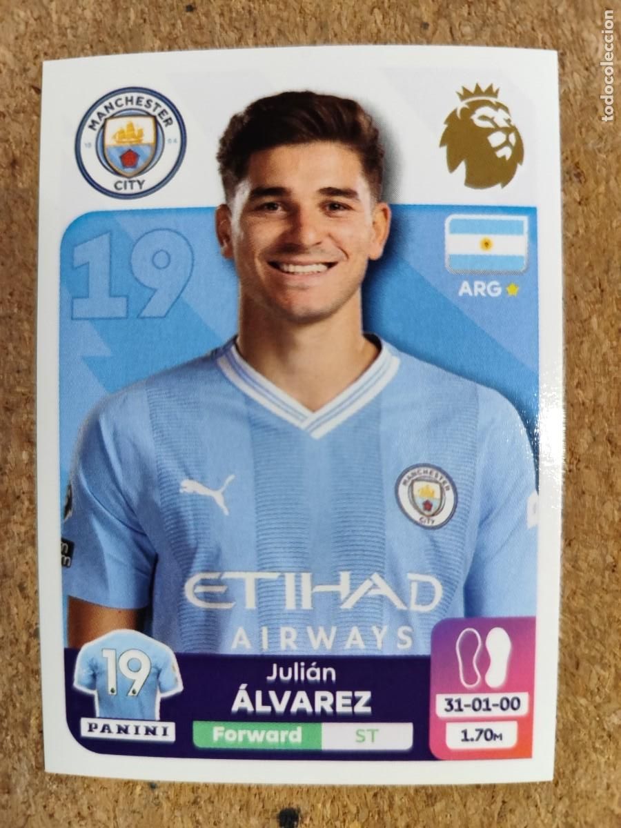 Cromos de f&uacute;tbol: PREMIER LEAGUE STICKER JULIAN ALVAREZ MANCHESTER CITY # 426 PANINI