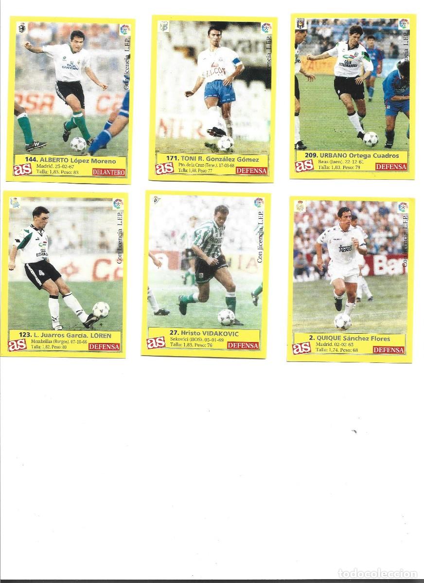 Fu&szlig;ball-Sticker: 1 lote de 6 cromos as