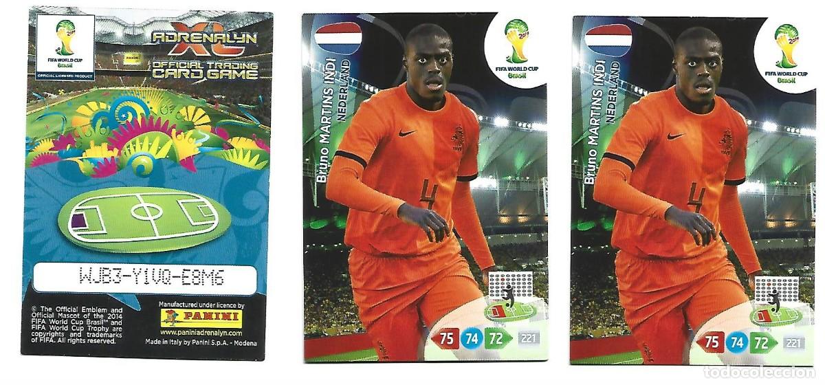 Fu&szlig;ball-Sticker: 1 lote de 2 cromos adrenalyn mundial de futbol 2014 paises bajos
