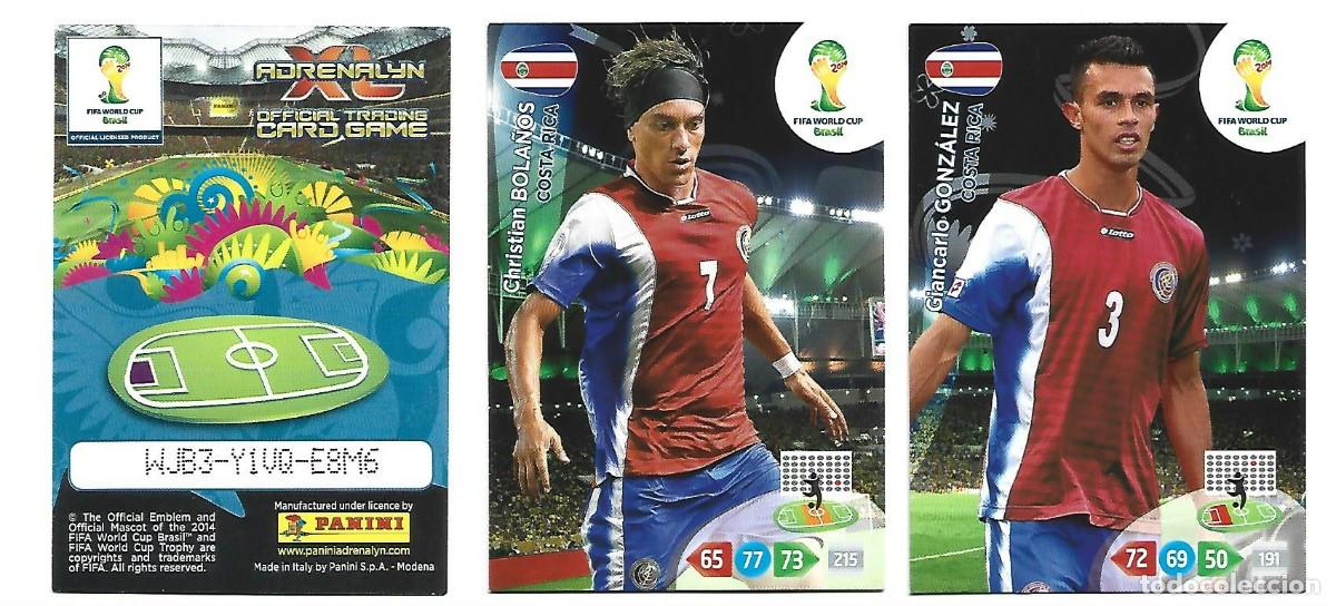Fu&szlig;ball-Sticker: 1 lote de 2 cromos adrenalyn mundial de futbol 2014 costa rica