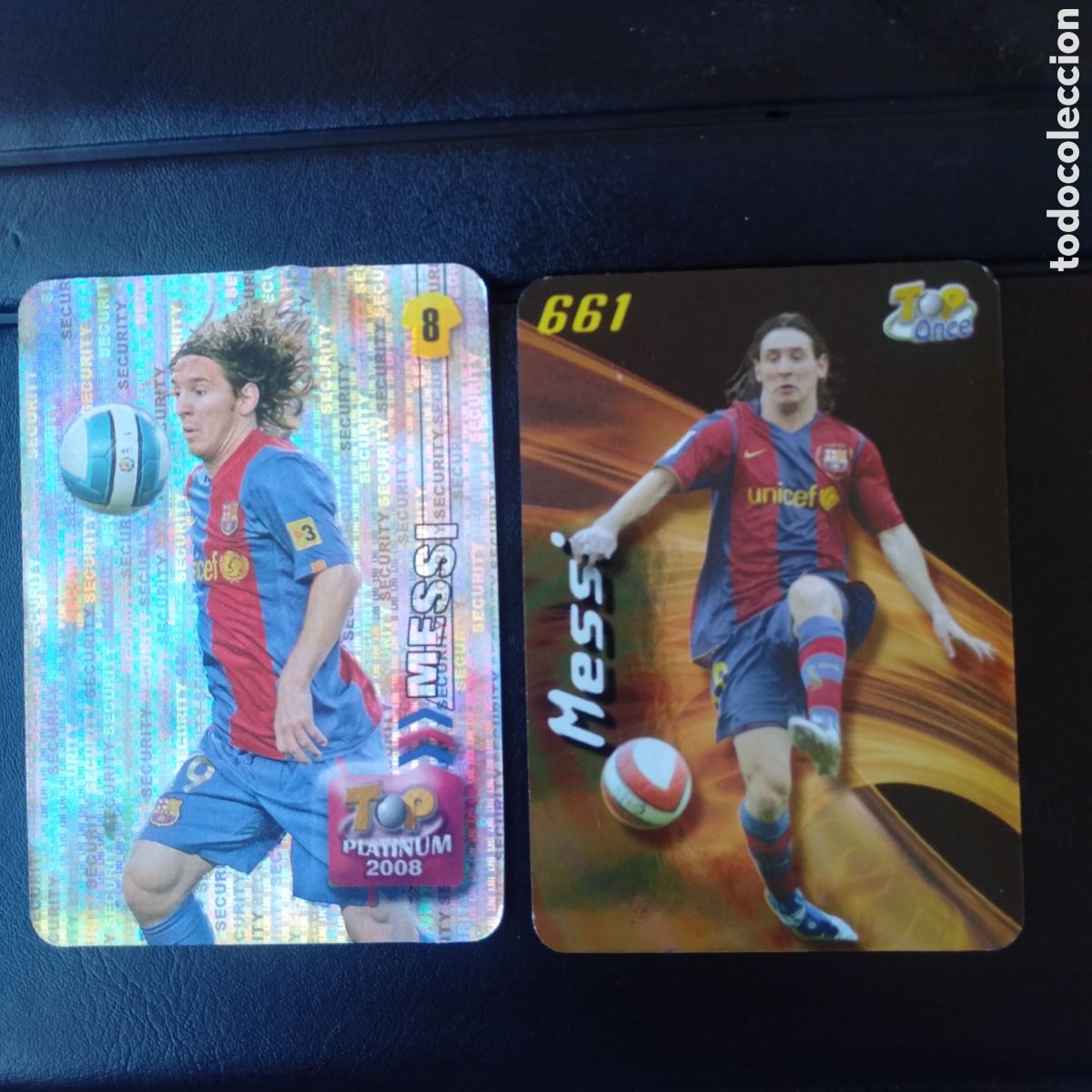 Cromos de f&uacute;tbol: Lote de cromos de Messi diferentes - Foto 1